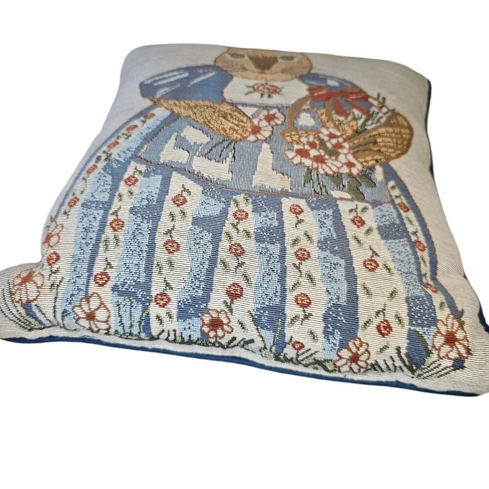 Peter Rabbit Tapestry‎ Needlepoint Pillows Beatrix Potter Spring Mr. Mrs. 11x13